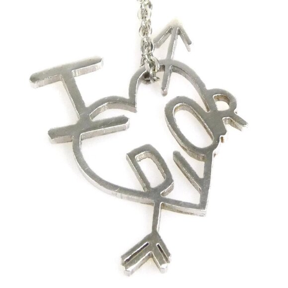 Auth Christian Dior Necklace Silver Metal - Picture 1 of 7